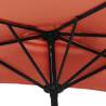 Terracotta Balcony Parasol with Aluminium Pole - 300x155 cm