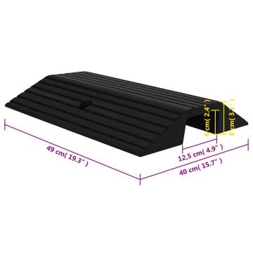 Bridge Threshold Ramp 49x40x8 cm – Durable Rubber Ramp