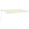 Manual Retractable Awning 600x350 cm Cream - Hipomarket