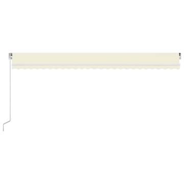 Manual Retractable Awning 600x350 cm Cream - Hipomarket