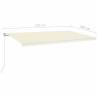 Manual Retractable Awning 600x350 cm Cream - Hipomarket