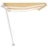 Manual Retractable Awning with LED - Yellow & White 600x350 cm