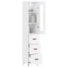 Elegant Highboard High Gloss White - 34.5x34x180 cm