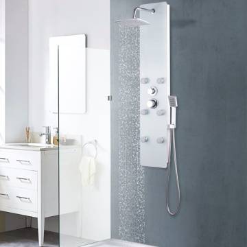 Stylish Shower Panel Unit - 25x44.6x130 cm White