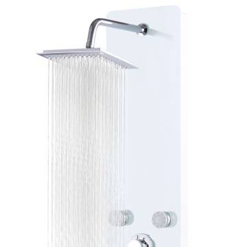 Stylish Shower Panel Unit - 25x44.6x130 cm White