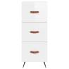 Elegant Highboard High Gloss White - 34.5x34x180 cm