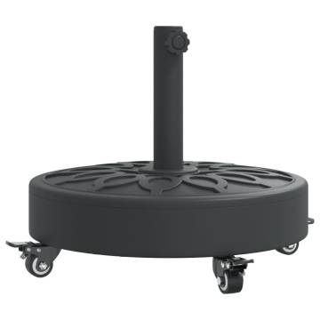 Parasol Base with Wheels - Ø38/48 mm Poles | 27 kg Round