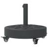 Parasol Base with Wheels - Ø38/48 mm Poles | 27 kg Round