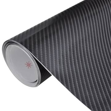 4D Black Carbon Fiber Vinyl Car Film - 152 x 200 cm