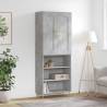 Stylish Highboard Concrete Grey 69.5x34x180 cm - hipomarket