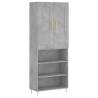 Stylish Highboard Concrete Grey 69.5x34x180 cm - hipomarket