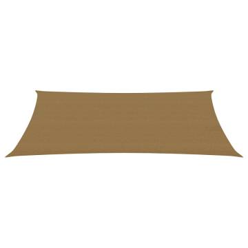 Sunshade Sail 160 g/m² Taupe 5x8 m - Outdoor Shelter