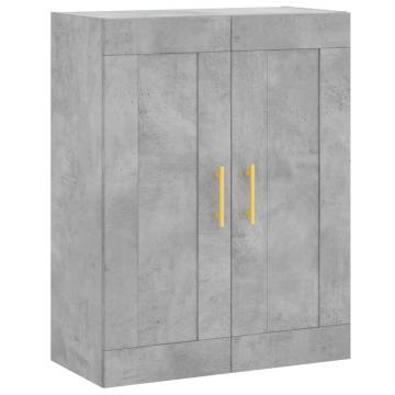 Stylish Highboard Concrete Grey 69.5x34x180 cm - hipomarket