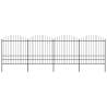 Garden Fence with Spear Top Steel (1.75-2)x6.8 m Black Quantity in Package 1 Length 6.8 m Height 175-200 cm 