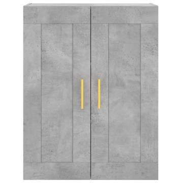 Stylish Highboard Concrete Grey 69.5x34x180 cm - hipomarket