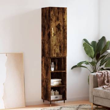 Highboard Smoked Oak 34.5x34x180 cm | Stylish Storage Solution