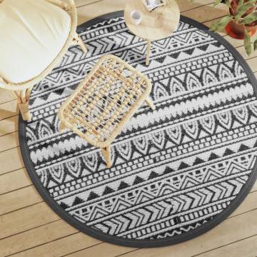 Outdoor Carpet Black Ø160 cm PP - Stylish & Durable