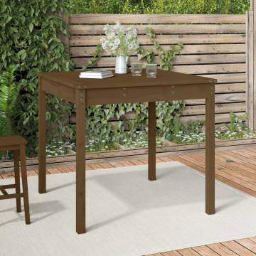 Garden Table Honey Brown - Solid Pine 82.5x82.5 cm