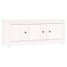 White Shoe Cabinet 110x38 cm - Solid Pine Wood Storage