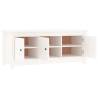 White Shoe Cabinet 110x38 cm - Solid Pine Wood Storage