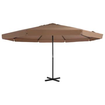 Outdoor Parasol with Aluminium Pole - 500 cm Taupe