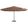 Outdoor Parasol with Aluminium Pole 500 cm Taupe Colour taupe Size 500 cm Quantity in Package 1 