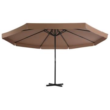 Outdoor Parasol with Aluminium Pole - 500 cm Taupe