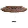 Outdoor Parasol with Aluminium Pole - 500 cm Taupe