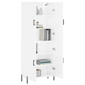 Highboard High Gloss White - Stylish Storage Solution