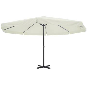 Parasol White Aluminium 500 cm - UV Protection & Stability