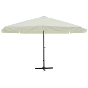 Parasol White Aluminium 500 cm - UV Protection & Stability