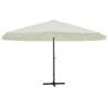 Parasol White Aluminium 500 cm - UV Protection & Stability