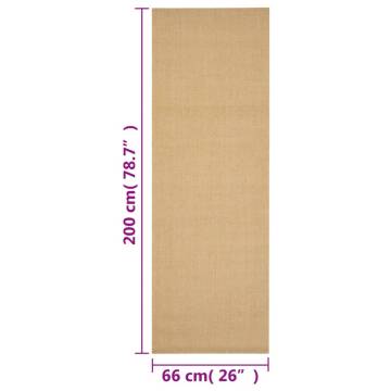 Natural Sisal Rug 66x200 cm - Durable & Eco-Friendly