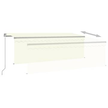 Manual Retractable Awning 4.5x3m Cream | Hipomarket UK