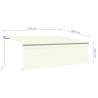 Manual Retractable Awning 4.5x3m Cream | Hipomarket UK