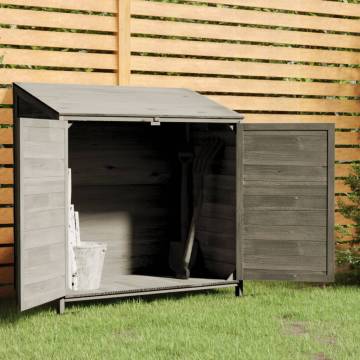 Garden Shed Anthracite 102x52x112 cm - Solid Fir Wood Storage