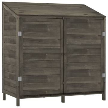 Garden Shed Anthracite 102x52x112 cm - Solid Fir Wood Storage