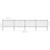 Elegant Garden Fence with Hoop Top - 6.8x1.2m Black Steel