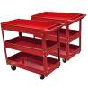 2 x Workshop Tool Trolley with 3 Shelves | 100 kg Capacity