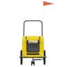 Pet Bike Trailer - Yellow Oxford Fabric & Iron | Hipomarket UK