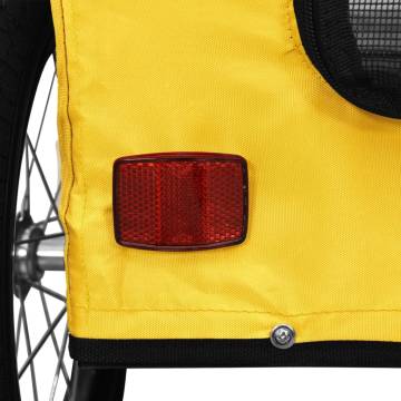 Pet Bike Trailer - Yellow Oxford Fabric & Iron | Hipomarket UK