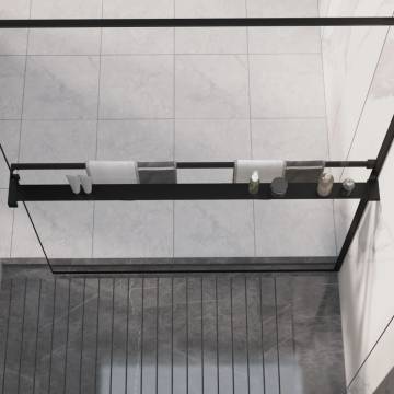 Black Aluminium Shower Shelf for Walk-in Shower - 118 cm