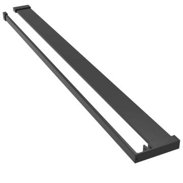 Black Aluminium Shower Shelf for Walk-in Shower - 118 cm