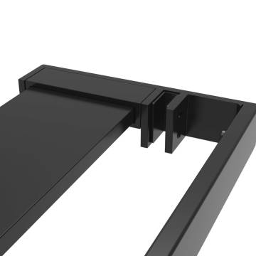 Black Aluminium Shower Shelf for Walk-in Shower - 118 cm