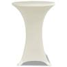 Cream Stretch Standing Table Cover Ø80cm - Set of 2