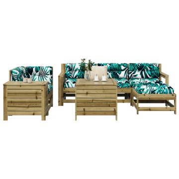 7 Piece Garden Sofa Set – Durable Impregnated Pinewood