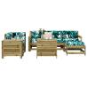 7 Piece Garden Sofa Set Impregnated Wood Pine Colour natural impregnated Number of 1 