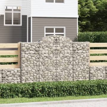 Arched Gabion Baskets Set - Durable Garden Barriers | Hipomarket