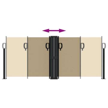 Retractable Side Awning Beige 100x1000 cm | HipoMarket