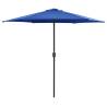 Outdoor Parasol with Aluminium Pole 270x246 cm Azure Blue Colour azure blue Quantity in Package 1 